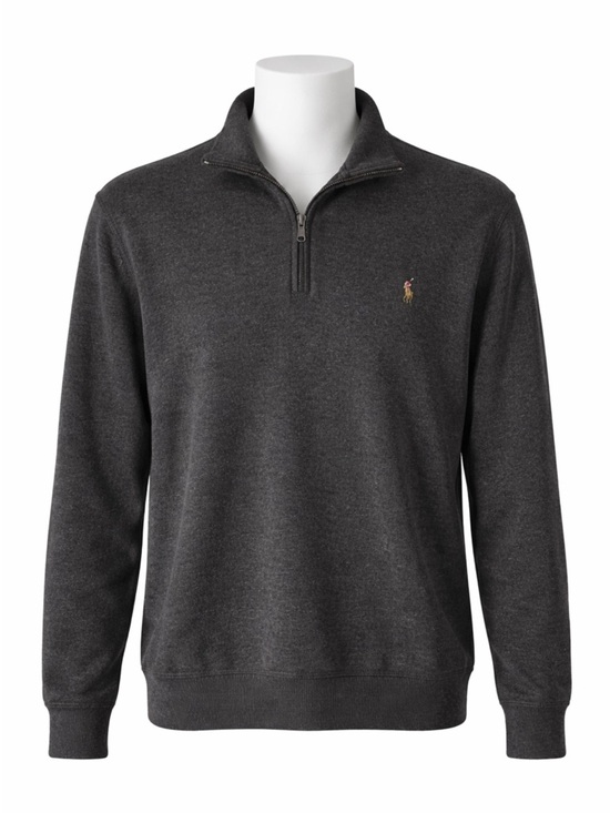 Polo Ralph Lauren Other - Size L Polo Ralph Lauren Men’s Estate Rib Half Zip Sweater Charcoal Grey